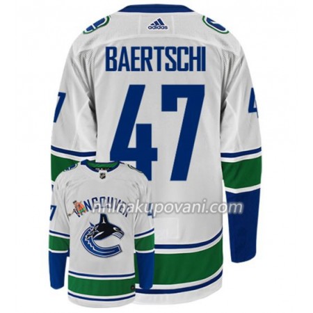 Vancouver Canucks Dresy SVEN BAERTSCHI 47 Adidas Bílá Authentic - Pánské Vancouver Canucks Dresy SVEN BAERTSCHI 47 Adidas Bílá Authentic - Pánské